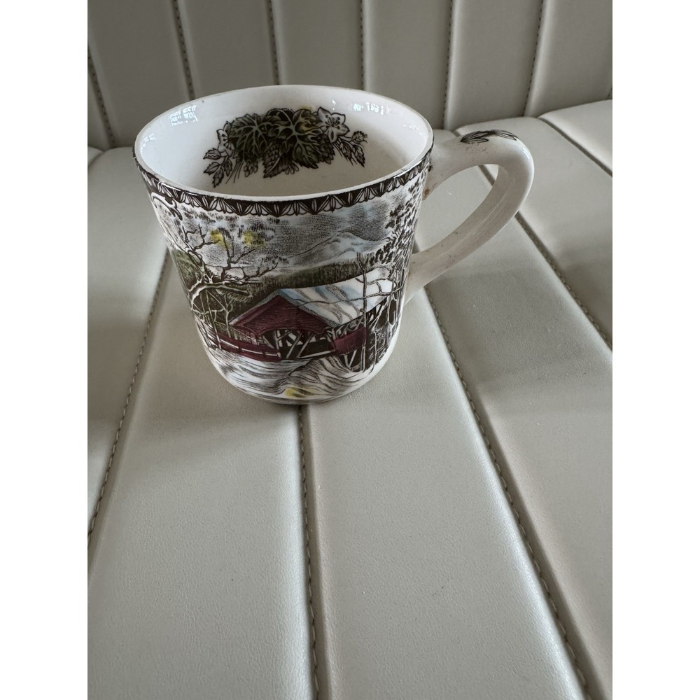 Johnson Bros Friendly Village ~ The Covered Bridge Coffee Tea Mug ~ England